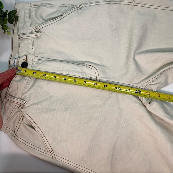 PacSun Wide Leg Carpenter Ultra High Waist Cream Color Jeans Size 27 - Picture 10 of 16